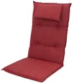 Doppler Hochlehner Auflage mit Kopfkissen 6998 Polster Gartenstuhl 8 cm rot NEU