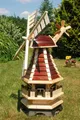 DSH DEKO SHOP HANNUSCH Gartenfigur Kleine Windmühle verschiedene Hölzer – Höhe 1 Meter
