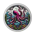 Oktopus Magnet mit Flaschenöffner rund Schöner Meereslebewesen-Krake Marine Ozean-Thema Unterwasserwelt Meerestiere Deko-Magnet