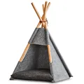 Katzen Tipi Zelt Katzenzelt Katzenhöhle Katzenhaus Hundezelt Filz Holz ✅Zeller