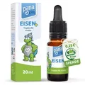 PanaKids Eisen+ Tropfen für Kinder ab 4 Jahren mit Eisen, Vitamin C & D3 – Unterstützung von Immunsystem & kognitiver Entwicklung, 20 ml