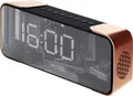 Adler Europe AD 1190 Kabelloser Radiowecker – FM-Radio, 3 Weckermodi, LED-Display mit 3 Intensitätsstufen, Bluetooth 5.0, AUX/SD-Eingang, 1800 mAh Akku, Kupfer/Schwarz