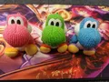 Amiibo Yoshi's Woolly World Hellblau Grün Pink Yarn Yoshi Set Nintendo alle 3!