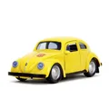 Jada Toys Transformers Bumblebee Auto Volkswagen Beetle (14 cm) - VW Käfer Modellauto aus Metall, Filmauto mit Freilauf und Türen zum Öffnen, für Fans & Sammler ab 8 Jahre