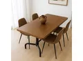 Esszimmertisch MCW-P31, Tisch Esszimmertisch, Industrial Holz 140x80cm ~ natur, schwarzes Gestell