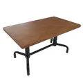 B-Ware Esszimmertisch MCW-P31, Industrial Holz, natur, schwarzes Gestell