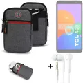 Gürtel-Tasche + Kopfhörer für TCL 403 Handy Hülle