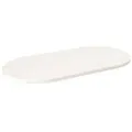 vidaXL Tischplatte Weiß 100x50x2,5 cm Massivholz Kiefer Oval