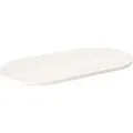 vidaXL Tischplatte Weiß 100x50x2,5 cm Massivholz Kiefer Oval 824361