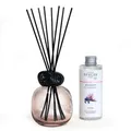 Maison Berger Bouquet Minéral – Raumduft-Diffusor mit Duftstäbchen, Refill 180 ml + 6 Schwarze Stäbchen – bis zu 6 Wochen – lackiertes Glas, modernes Design – Geschenkbox (Liliflora)