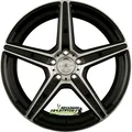 4x Axxion AX7 schwarz hochglanzpoliert 10.5x20 ET15 - LK5/112 ML66.6 Felge Alu