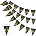 GoldRock 60 Geburtstag Mann Frau Girlande Banner,60 Geburtstag Deko Schwarz Gold, 60. Geburtstage Deko Girlande,Girlande Geburtstags 60,Happy Birthday Girlande 60 Jahre,Wimpelkette Deko 60 Geburtstage