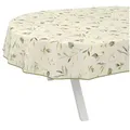 ANRO Tischdecke Wachstuch abwaschbar Canada Tischwäsche (Einzelstück 1-tlg), wasserabweisend pflegeleicht Relax Creme Oval 200x140cm beige Oval | 140 cm x 200 cm