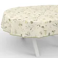 ANRO Wachstuchtischdecke Wachstischdecke Wachstuch Tischdecke abwaschbar Gartentischdecke Wasserabweisend Oval 200x140cm mit Saum (Eingefasst) Canada Floral
