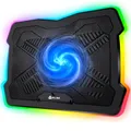 KLIM Ultimate Laptop Kühler + NEU + Gaming Cooling Pad + Stabiler RGB Ständer mit Lüfter + Kompatibel bis zu 17" + USB-Lüfter + Für PC Mac PS5 PS4