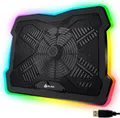KLIM Notebook-Kühler Ultimate, Laptop Kühler mit RGB Beleuchtung, für 11 bis 17 Zoll Laptops, Schwarz