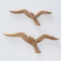 Möwe 2er Set 36 und 46cm,Holz,Wandobjekt,Wanddekoration,Vogel,neu!!