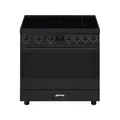 Standherd 90 cm Smeg Classici Elektrisch Backofen / Induktion Kochfeld C9IMN2...
