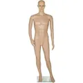 Tectake Schaufensterpuppe  Aus Kunststoff Beweglich und Standfest  42 x 30 x 185 cm Beige