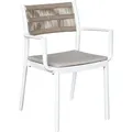 LC Garden Vona Stapelstuhl 52,5x60x80cm weiß/natur Gartenstuhl Bistrostuhl