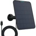 Reolink - 6w Solarpanel Für Akku Überwachungskamera Aussen, Usb Schnittstelle, Solar Wlan Ip Kamera Outdoor, 360° Einstellbare Halterung, Non-stop-solar(4m Kabel), Schwarz