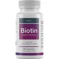 Biotin für Haare, Haut und Fingernägel hochdosiert von EXVital, 365 Tabletten