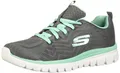 Skechers Damen Graceful Get Connected Sneakers, Charcoal, 41 EU Wide