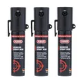 ABUS Abwehrspray SDS80 Mini zur Tierabwehr – Pfefferspray zur Selbstverteidigung bei Tierangriffen – Jet-Sprühstrahl für bis zu 3 m Reichweite – für Hand- und Jackentaschen - je 20 ml - 3er Set