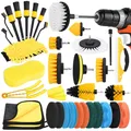 Bürstenaufsatz Bohrmaschine SetBohrbürsten Befestigung Set 36 StückBohrbürste...