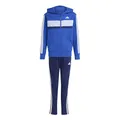 adidas Unisex Kinder Seasonal Essentials Tiberio 3 Stripes Fleece Track Suit, team royal blue/white/glow blue, 15-16 Years