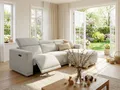 OTTO home Ecksofa LEOON L-Form, 255 cm - elektr. Relaxfunktion, mit USB A/C-Anschluss. Federkern, verstellbaren Kopfstützen, Webstoff