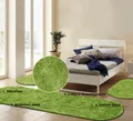 Bruno Banani Hochflor-Bettumrandung Dana Teppich, Kundenliebling, Höhe 30 mm, (3-tlg), unifarben, Mikrofaser, pflegeleicht, Bettvorleger, Schlafzimmer