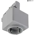Deko-Light 3-Phasen Steckdosenadapter D LINE, fenstergrau D-710025