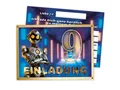 LIMONIA Einladungskarten Roboter neon Einladungen zum 9. Kindergeburtstag Karten Cyber KI blau, Einladungskarten zum neunten Geburtstag mit Techno Roboter blau Motiv