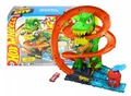 HOT WHEELS CITY TRACK SET  T-REX BLAZE BATTLE + car JBM73