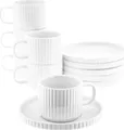 Borneo Mokkatassen 100 ml - 12-teiliges Set aus hochwertigem Porzellan in Weiß
