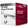 Für KGM Musso Pick-Up Typ XAE, O100 (G.D.W.) Anhängerkupplung vertikal abnehmbar