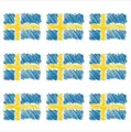 20 Servietten Sverigeflagga Schweden Flagge Fahne Land Skandinavien blau 33x33cm