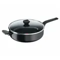 Tefal Schmorpfanne Easy Cook & Clean mit Deckel Aluminium Ø 28 cm, Aluminium schwarz
