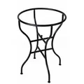 Mosaiktisch Gestell 60cm Ø | Höhe 75cm | handgeschmiedetes Tischgestell aus Schmiedeeisen | massives Untergestell für Mosaiktisch, Esstisch, Bistrotisch, Balkon- & Gartentisch | Schwarz