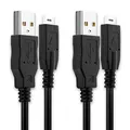 subtel 2x K1HA14AD0001 K1HA14AD0003 USB Kabel kompatibel mit Panasonic Lumix DMC-TZ10 TZ6 TZ7 DMC-FZ38 FZ35 FZ45 FZ100 DMC-GH2 GH1 DMC-GF2 DMC-ZS7 ZS3 Kamera Ladekabel 14 Pin Connector auf USB A 2.0