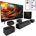 ULTIMEA 7.1 Dolby Atmos Soundbar für TV, Heimkino Sound Surround System, Poseidon D80 Boom - Schwarz