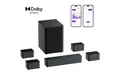 Ultimea Poseidon D80 Boom Soundbar 7.1 Surround Sound System (4 kabelgebundene Surround-Lautsprecher) (Bluetooth, HDMI, 500 W, 6.5'' Wireless Subwoofer, Dolby Atmos für TV)