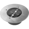 Ranex 5000.197 Solar Bodeneinbaustrahler RVS, rund, Außenspotbeleuchtung, Edelstahl, Edelstahl, IP44, 2 Glühbirne(n), LED - Silber