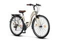 Licorne Bike Stella Premium City Bike 20,24,26 und 28 Zoll Fahrrad für Mädchen Herren und Damen 21 Gang (6 Gang bei 20 Zoll) Holland Citybike Farbe:Beige;Zoll:28