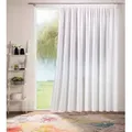 DecoHome24 Gardine Voile mit Effekt Weiß (1 St), Kräuselband, halbtransparent, Voile, Store 900 cm x 175 cm