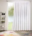 deco home | Gardinen Store Voile Effekt Vorhang mit Kräuselband, transparent Weiß, in verschiedenen Größen | 900 x 175 cm