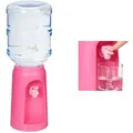 Relaxdays Wasserspender mit Tank Pink,Transparent