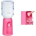 Relaxdays Wasserspender Mit Tank & Zapfhahn, Tisch Trinkwasserspender Büro, 4,5 L, Kunststoff, H X D: 47,5 X 17 Cm, Pink