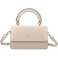 Gallantry, Damentasche chic in Krokolook mit starrem Henkel und Schulterriemen, Beige - Beige